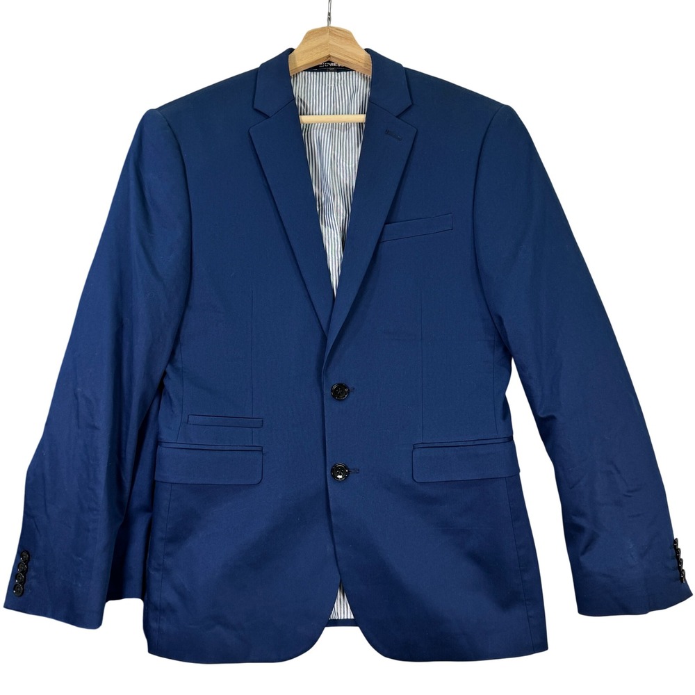 NEW EXPRESS Mens 36S Slim Fit Blue Suit Jacket Pants 34x29 Casual Preppy Stretch